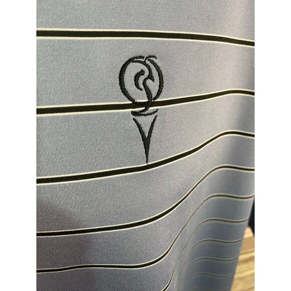 Peter Millar Polo Shirt Men's Med Blue Summer Comfort Golf "Big Fellow" Irish - Picture 7 of 9